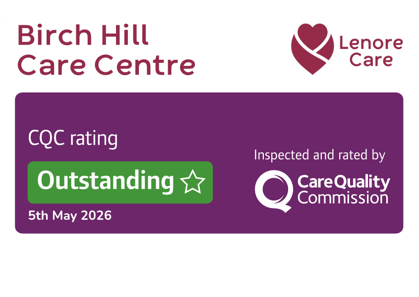 Badge showing Birch Hill's Outstanding CQC Rating